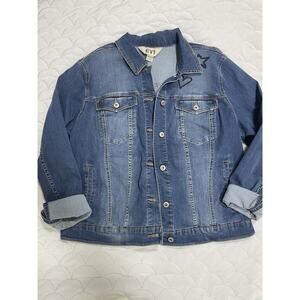EV1 Graffiti Denim Jacket Women Size XXL